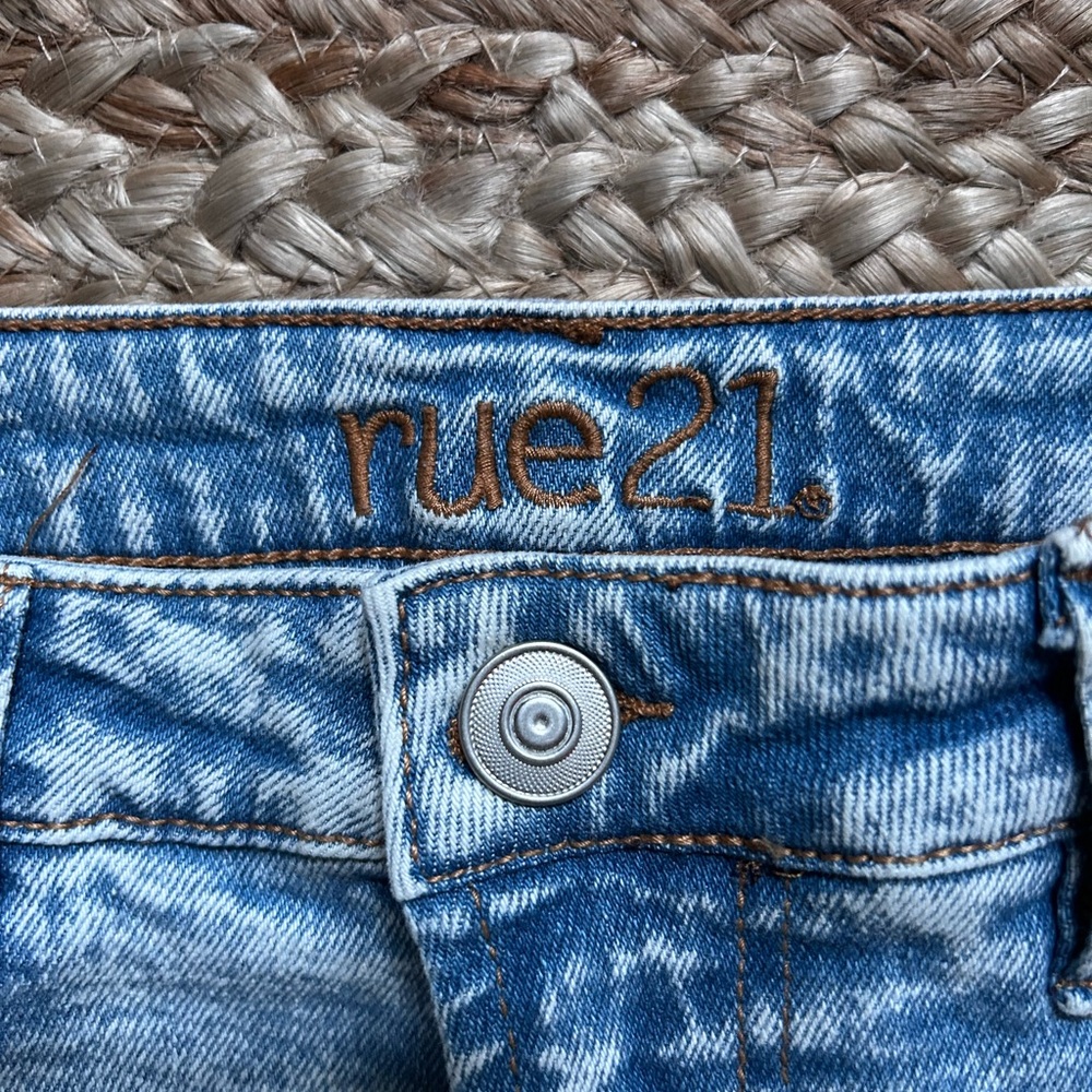 Cloud Patterned Jeans With Rainbow Embroidery - image 5